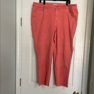 Women's Coral Jeans raw hem